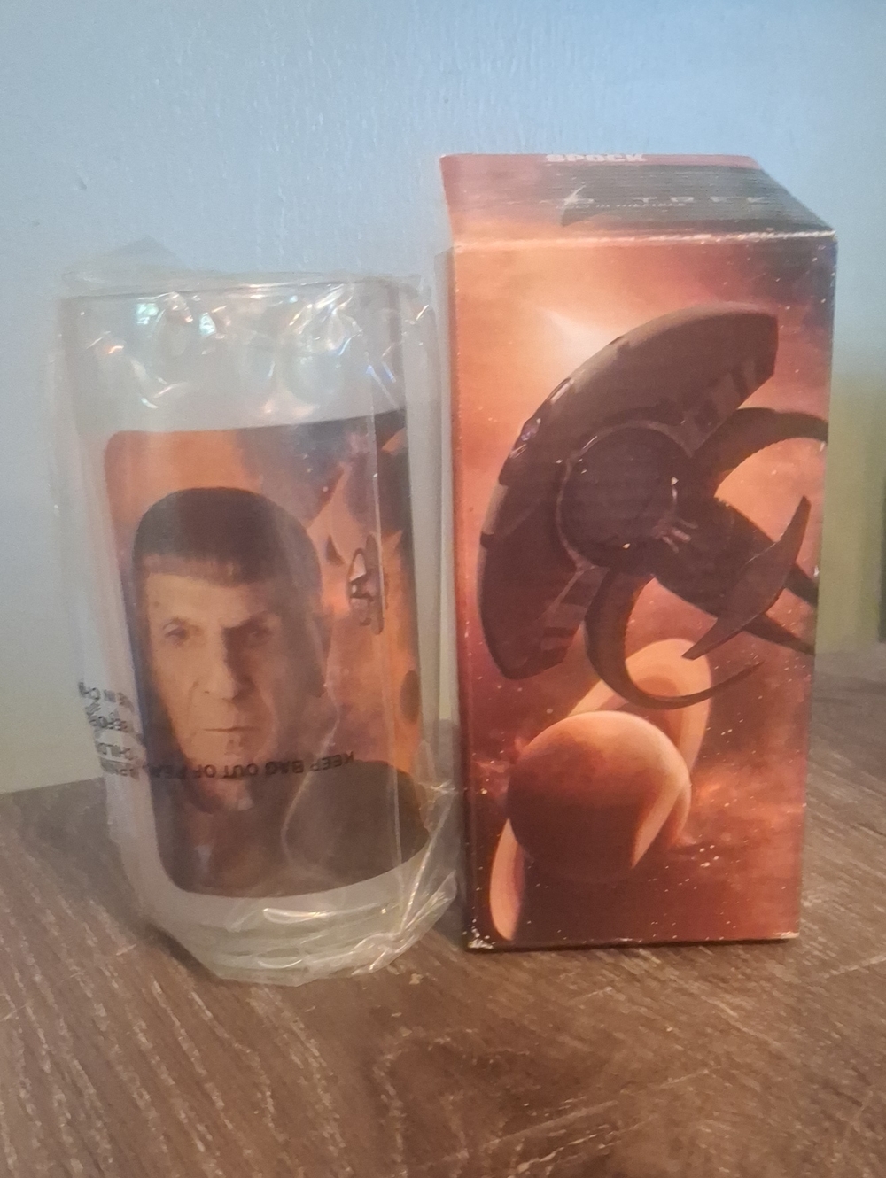 Spock Collectible Glass - Black and Orange Star Trek Design